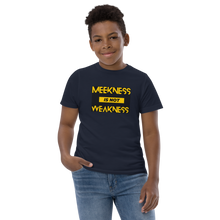 Load image into Gallery viewer, Meekness is not Weakness Youth t-shirt
